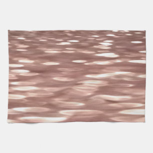 Abstract #3: Copper Rose Gold shimmer Kitchen Towel