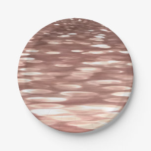 Abstract #3: Copper Rose Gold shimmer Paper Plate