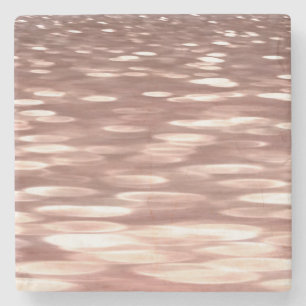 Abstract #3: Copper Rose Gold shimmer Stone Coaster