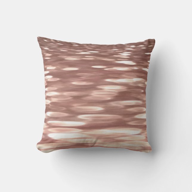 Abstract #3: Copper Rose Gold shimmer Throw Pillow (Front)