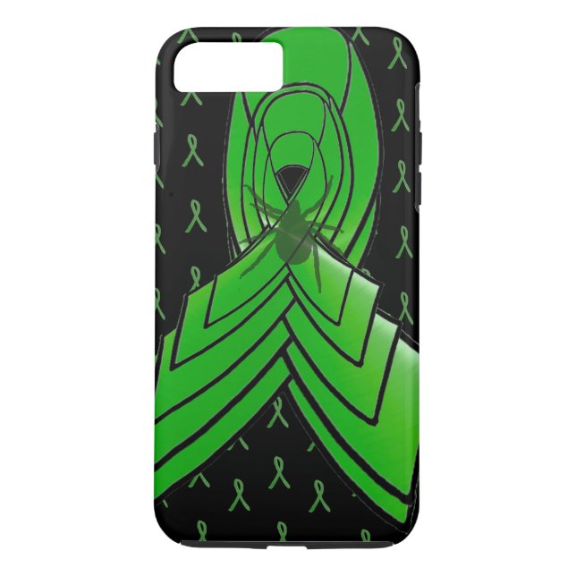 Abstract 3-D Lyme Disease Awareness Ribbon Case (Back)