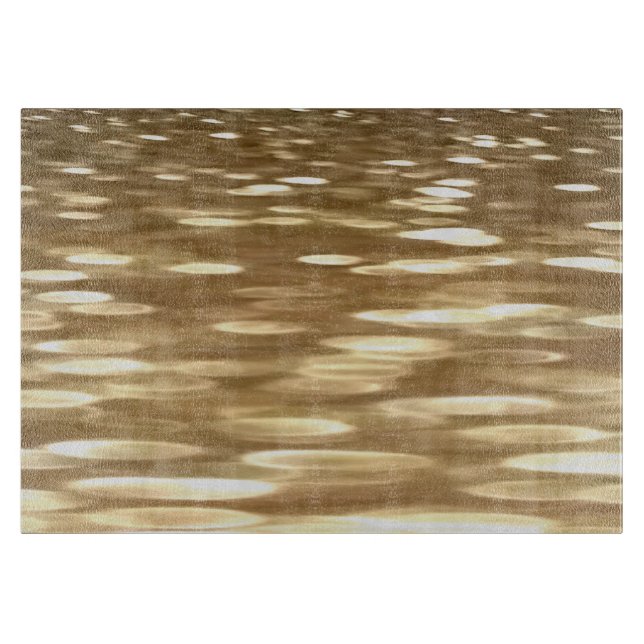 Abstract #3: Gold shimmer Cutting Board (Front)