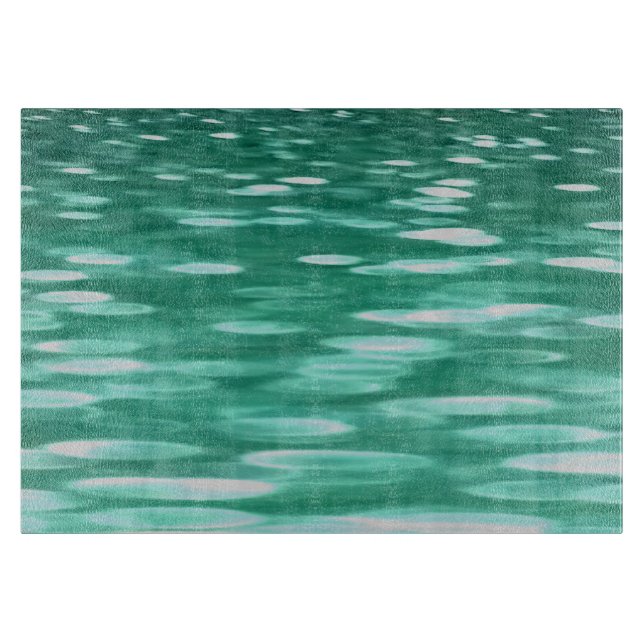 Abstract #3: Green Shimmer Cutting Board (Front)