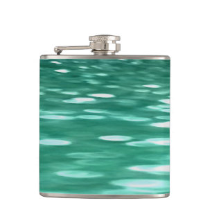 Abstract #3: Green Shimmer Hip Flask