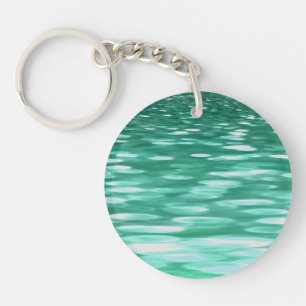 Abstract #3: Green Shimmer Keychain