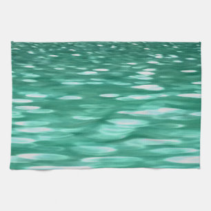 Abstract #3: Green Shimmer Kitchen Towel