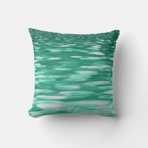 Abstract #3: Green Shimmer Throw Pillow