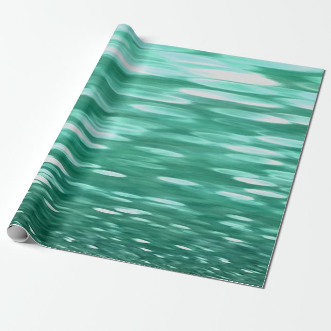Abstract #3: Green Shimmer Wrapping Paper (Unrolled)