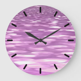 Abstract #3: Lilac Shimmer Large Clock