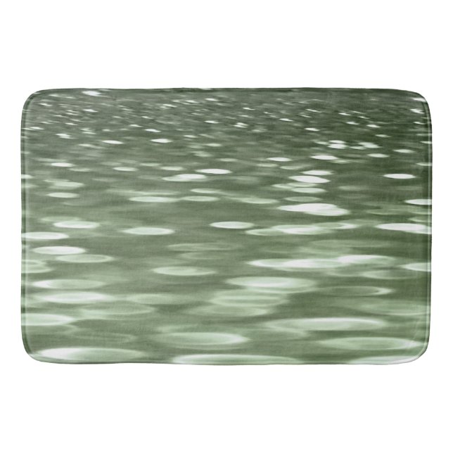 Abstract #3: Olive green blur Bath Mat (Front)