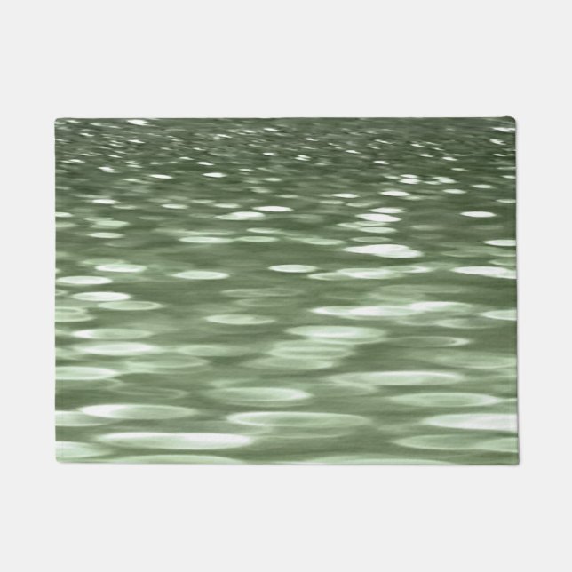 Abstract #3: Olive green blur Doormat (Front)