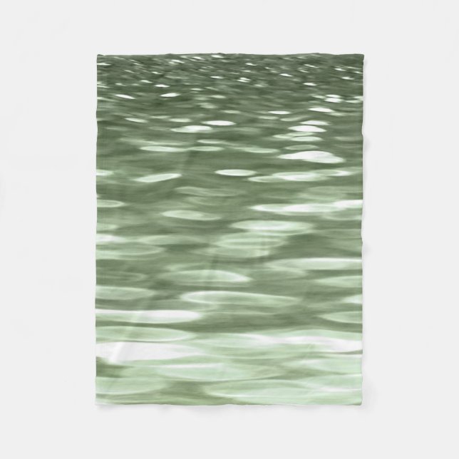 Abstract #3: Olive green blur Fleece Blanket (Front)