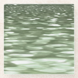 Abstract #3: Olive green blur Glass Coaster