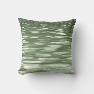 Abstract #3: Olive green blur Throw Pillow