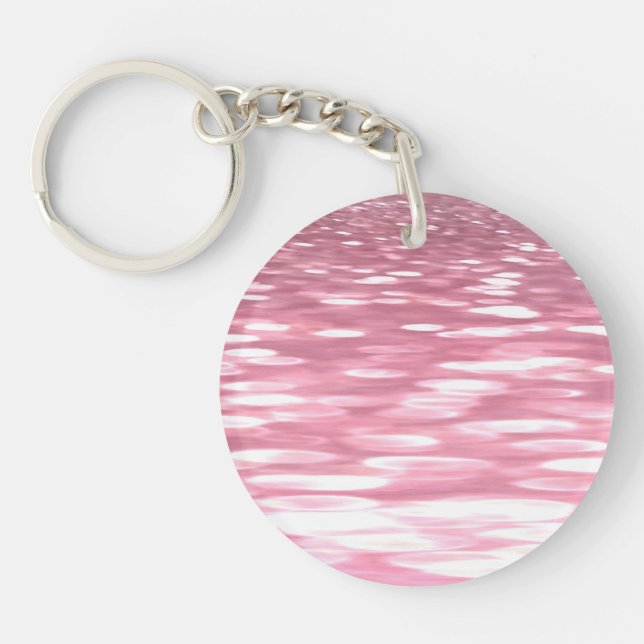 Abstract #3: Pink shimmer Keychain (Front)