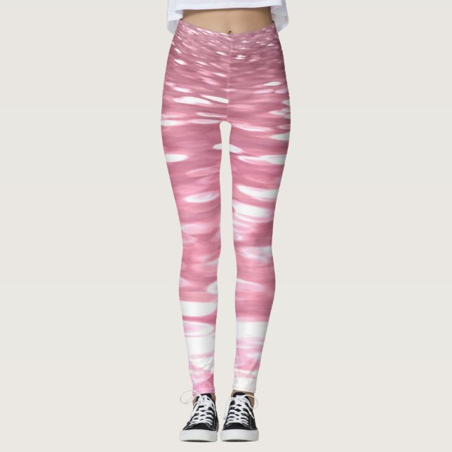 Abstract #3: Pink shimmer Leggings (Front)