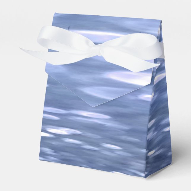 Abstract #3: Powder blue shimmer Favor Box (Front Side)