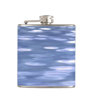 Abstract #3: Powder blue shimmer Hip Flask