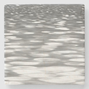 Abstract #3: Silver gray shimmer Stone Coaster