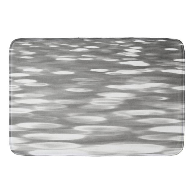 Abstract #3: Silver grey shimmer Bath Mat (Front)