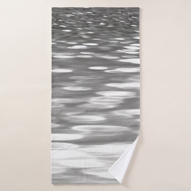 Abstract #3: Silver grey shimmer Bath Towel (Bath Towel)