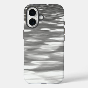 Abstract #3: Silver grey shimmer iPhone 16 Case