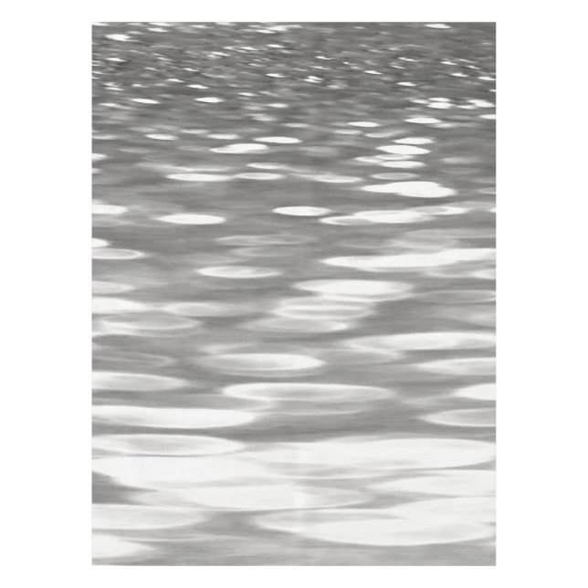 Abstract #3: Silver grey shimmer Tablecloth (Front)