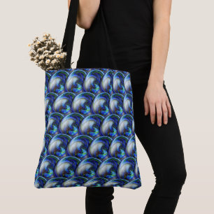 Abstract 3d circles pattern with bubbles. tote bag