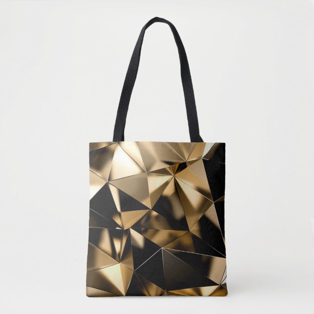 Abstract 3D crystal triangle background. Tote Bag (Front)