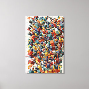 Abstract 3D Geometric Pattern Canvas Print