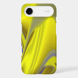 Abstract 3D Rainbow Art in gold yellow and blue