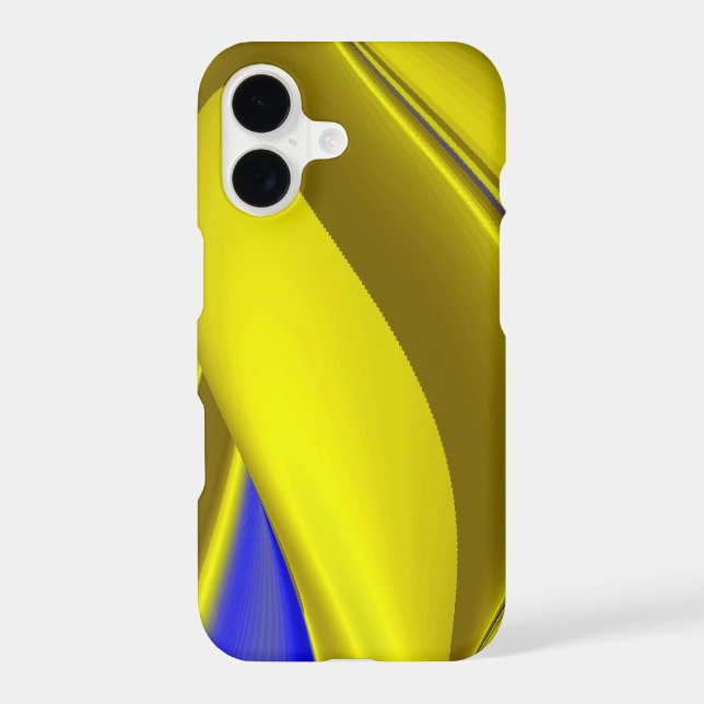 Abstract 3D Rainbow Art in gold yellow and blue (Back)