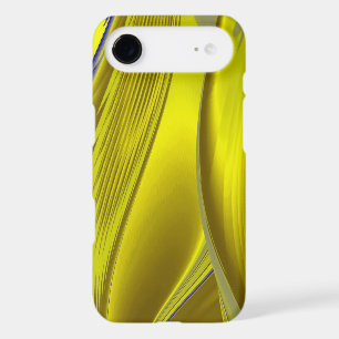 Abstract 3D Rainbow Art in gold yellow and blue