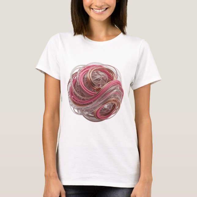 ABSTRACT 3D RENDERING OF A COMPLEX SHAPE WITH GLAS T-Shirt (Front)