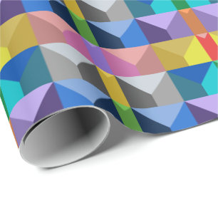 Abstract 3D Triangle Pattern Wrapping Paper