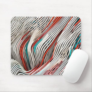 Abstract 3D Wire Design Mouse Pad
