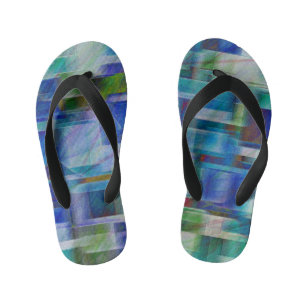 Abstract 404 kid's flip flops