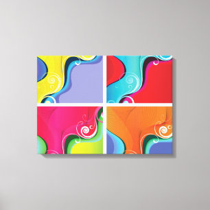 Abstract 4 Panel Canvas Print