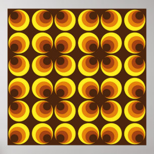 Abstract. 60s colourful seamless pattern, retro st poster