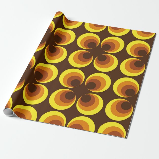 Abstract. 60s colourful seamless pattern, retro st wrapping paper (Unrolled)