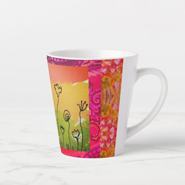 Abstract 7  latte mug (Right)