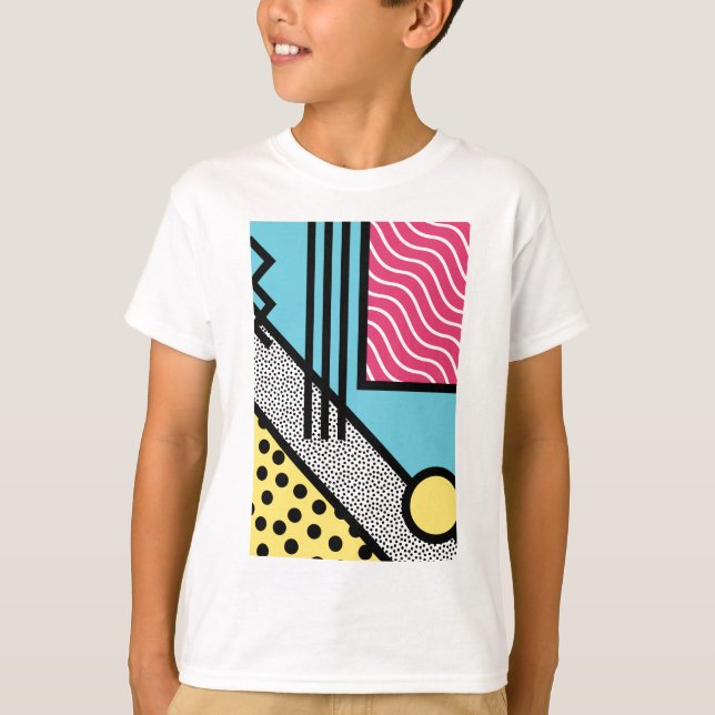 Abstract 80s memphis pop art style graphics T-Shirt (Front)