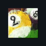 Abstract 8 and 9 Ball Canvas Print<br><div class="desc">Abstract art 8 and 9 billiards balls.</div>