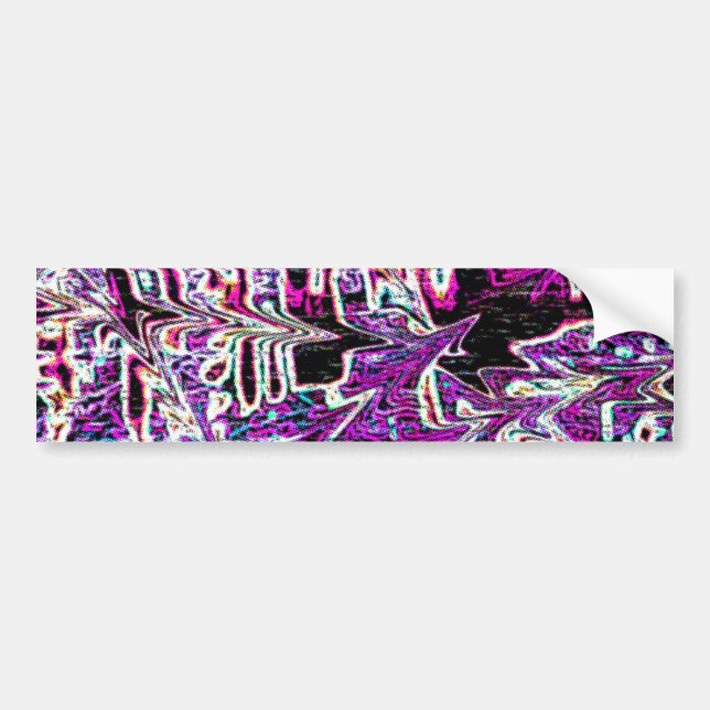 Abstract 90's Aesthetic Pattern Bumper Sticker (Front)