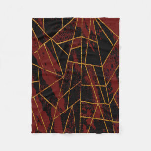 Abstract #940 Red Fleece Blanket