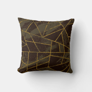 Abstract #941 Brown Throw Pillow