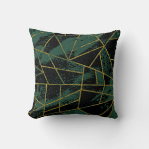 Abstract #941 Green Throw Pillow