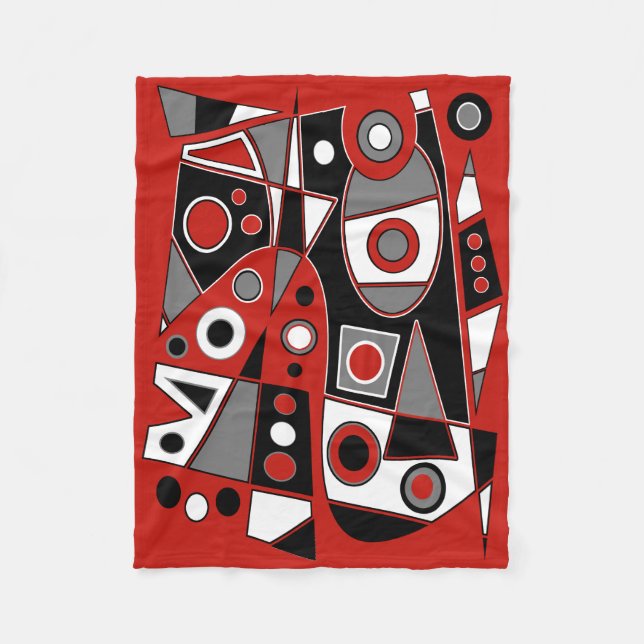 Abstract #968 fleece blanket (Front)