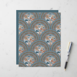 Abstract Accent Mandala Art Deco Scallop Scrapbook