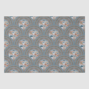 Abstract Accent Mandala Art Deco Scallop Tissue Paper